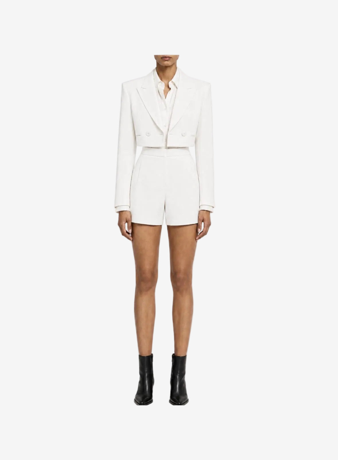 Hardlight Cropped Suit