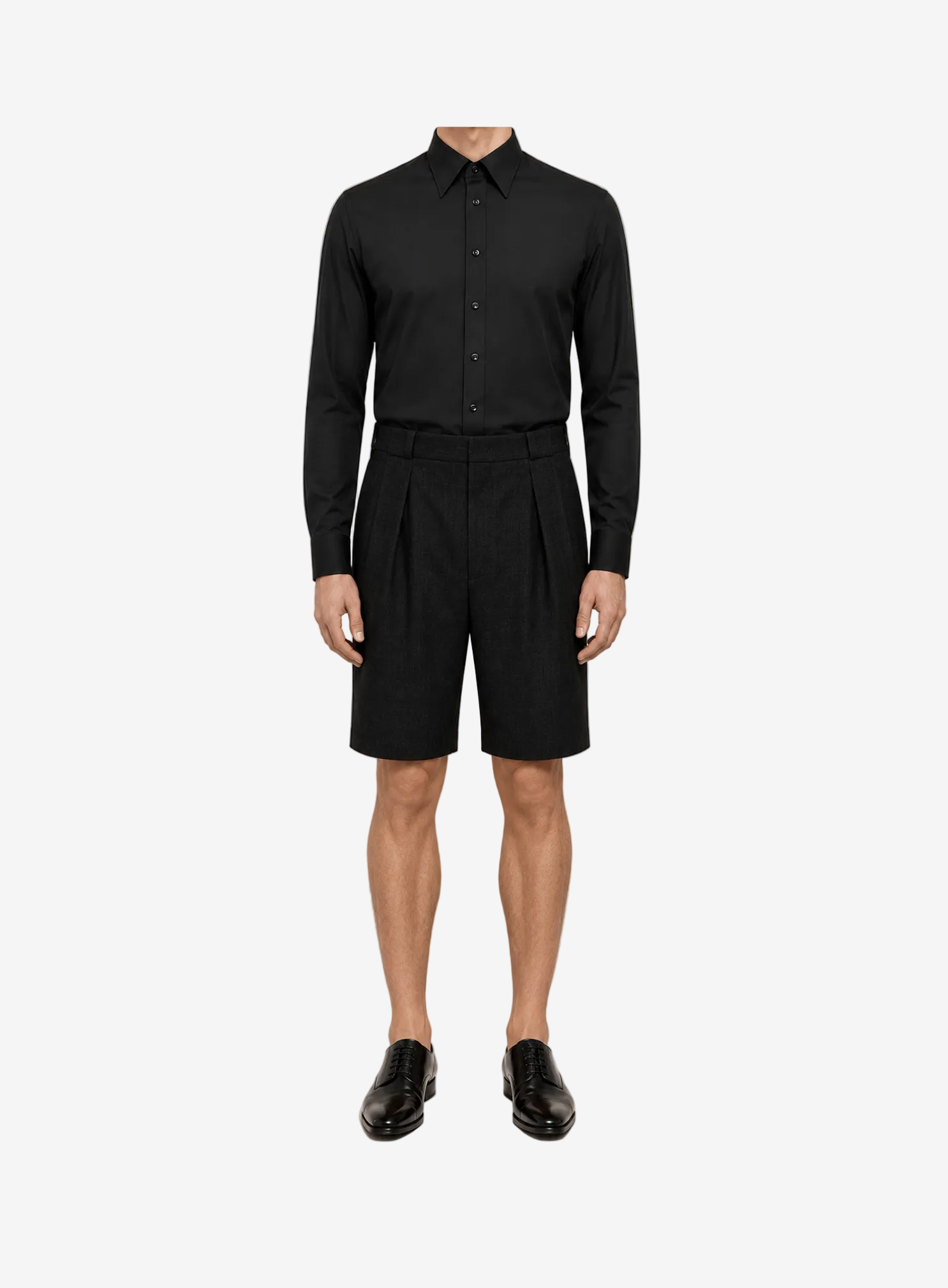 Noir Double Pleat Tailored Short