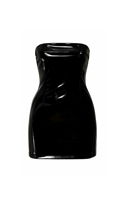 Pre-Order Rochelle patent micro mini dress