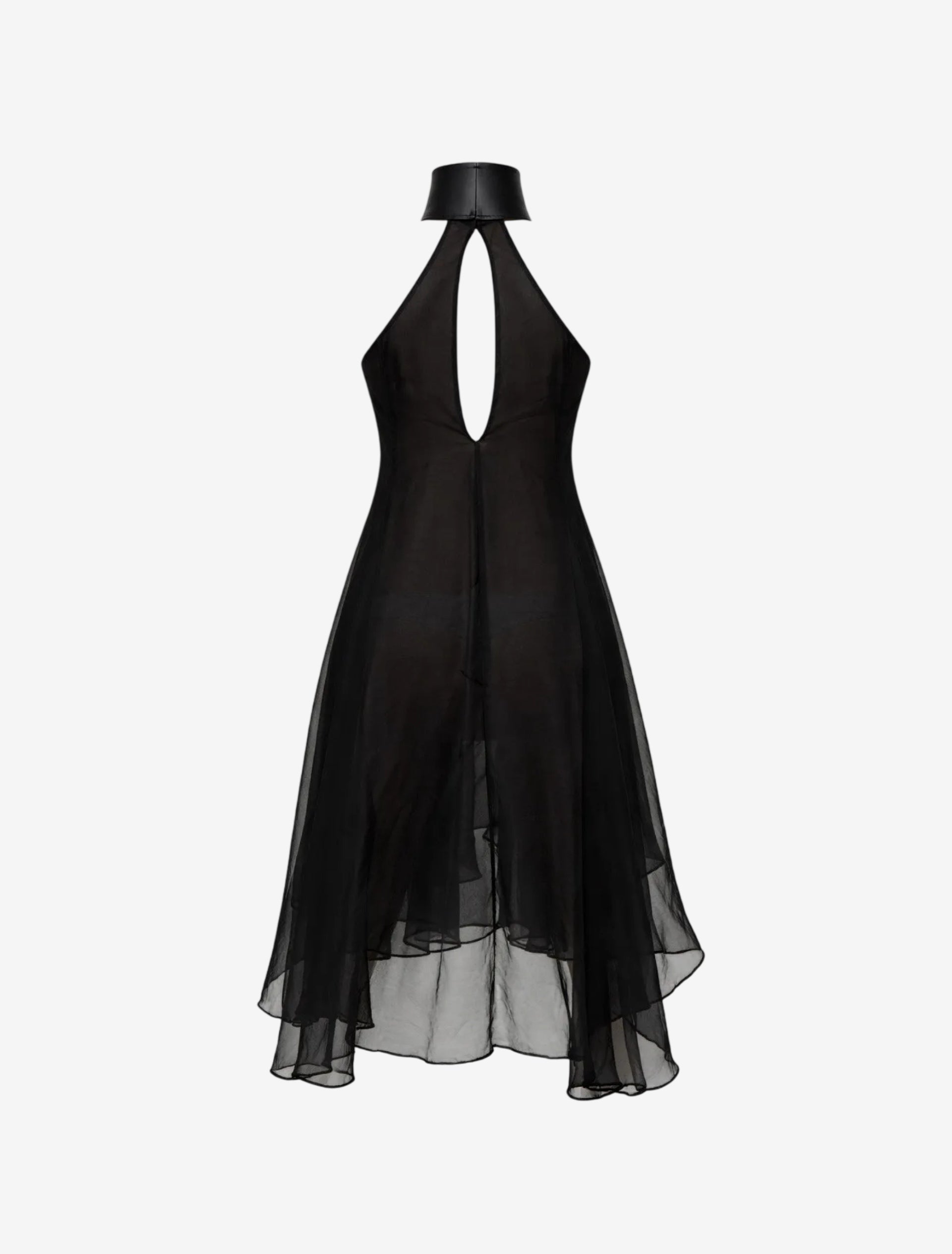 Nocturne Silk Organza Halter Dress-thumbmail-2