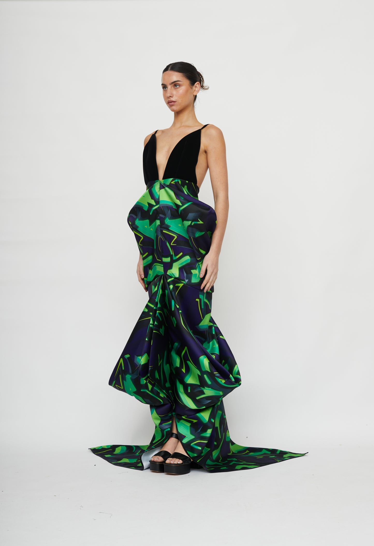 PRE ORDER -LAURA GOWN with Exclusive Graffiti print